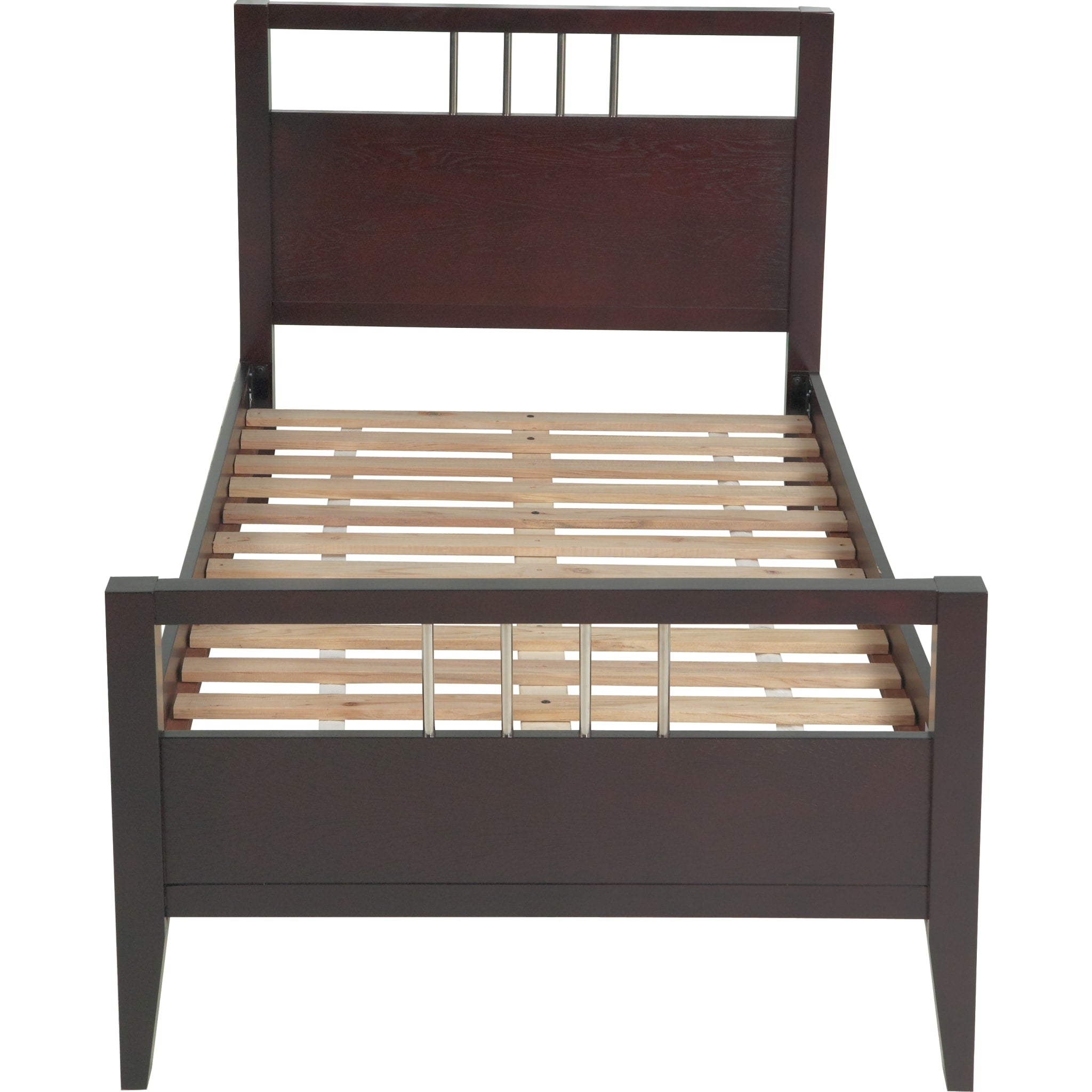 Nevis Wood Platform Bed in Espresso