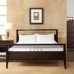 Nevis Wood Platform Bed in Espresso
