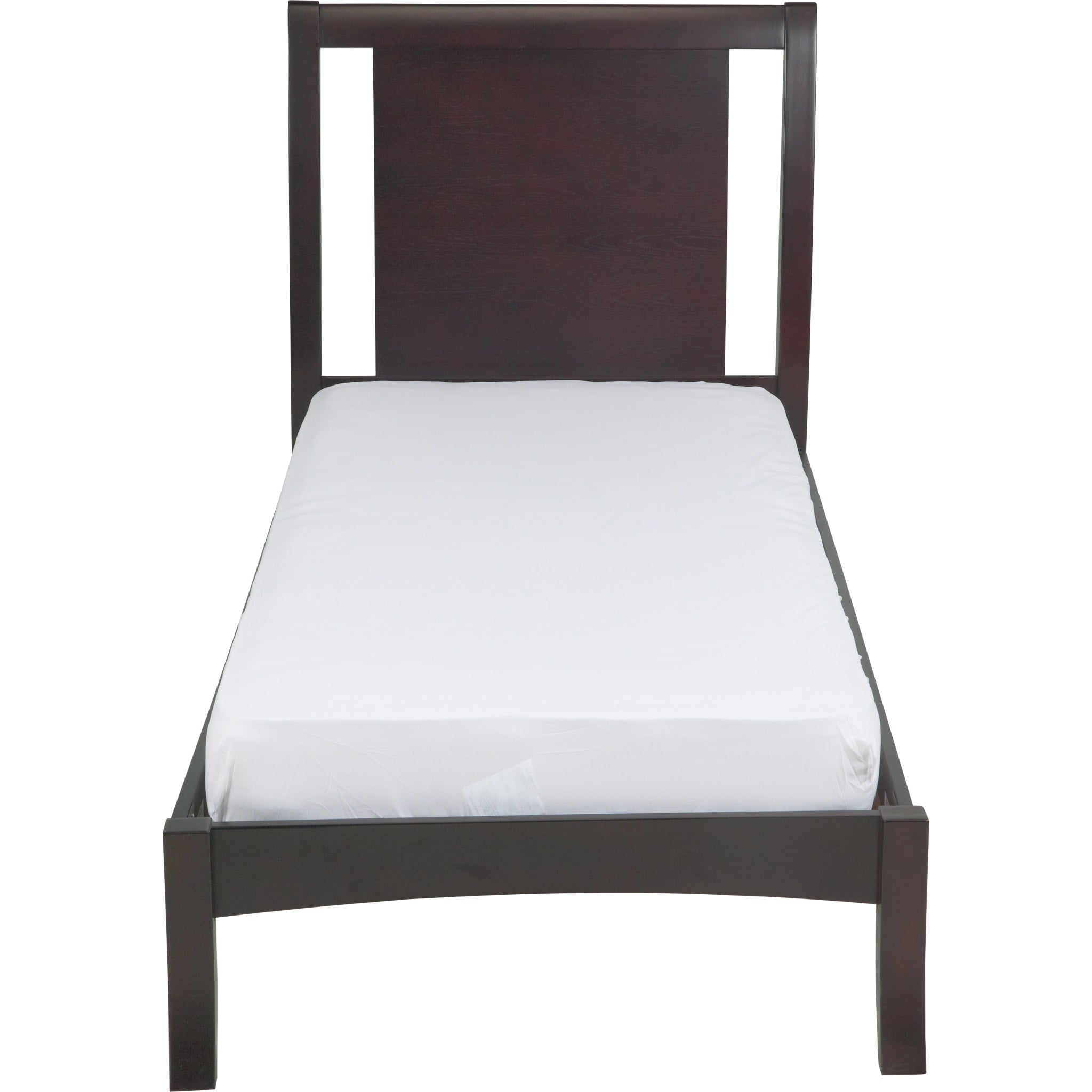 Nevis Wood Sleigh Bed in Espresso