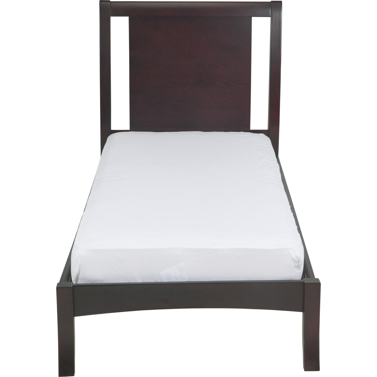 Nevis Wood Sleigh Bed in Espresso