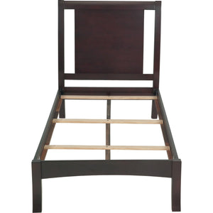 Nevis Wood Sleigh Bed in Espresso