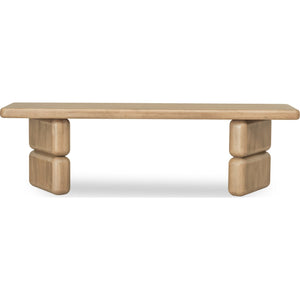Nia Acacia Wood Dining Bench in Lioness