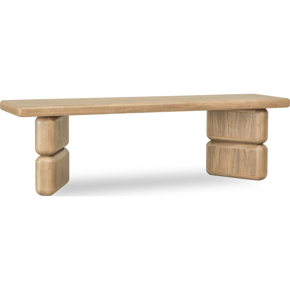 Nia Acacia Wood Dining Bench in Lioness