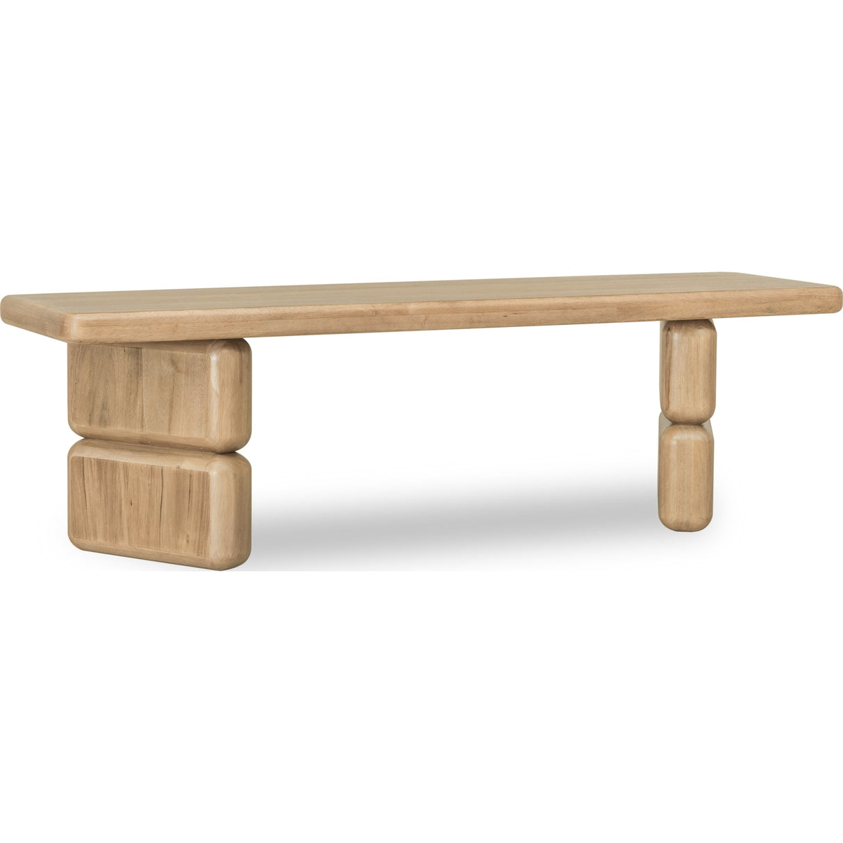 Nia Acacia Wood Dining Bench in Lioness