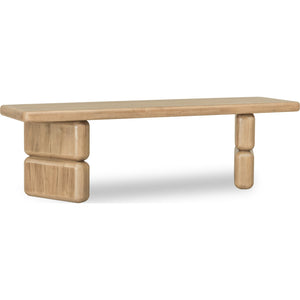 Nia Acacia Wood Dining Bench in Lioness