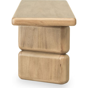 Nia Acacia Wood Dining Bench in Lioness