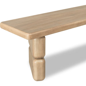 Nia Acacia Wood Dining Bench in Lioness