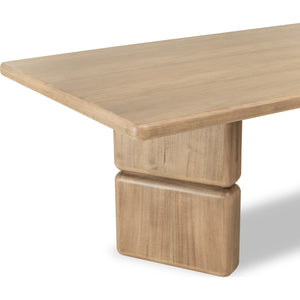 Nia Rectangular Acacia Wood Dining Table in Lioness