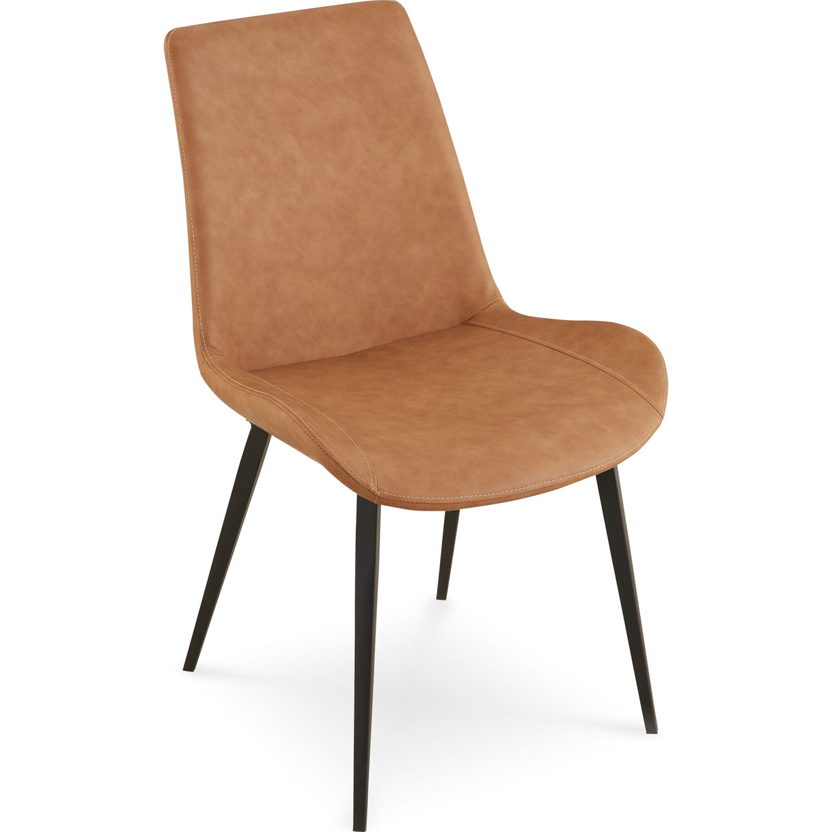 Nicoya Upholstered Dining Chair in Buckskin Synthetic Leather and Black