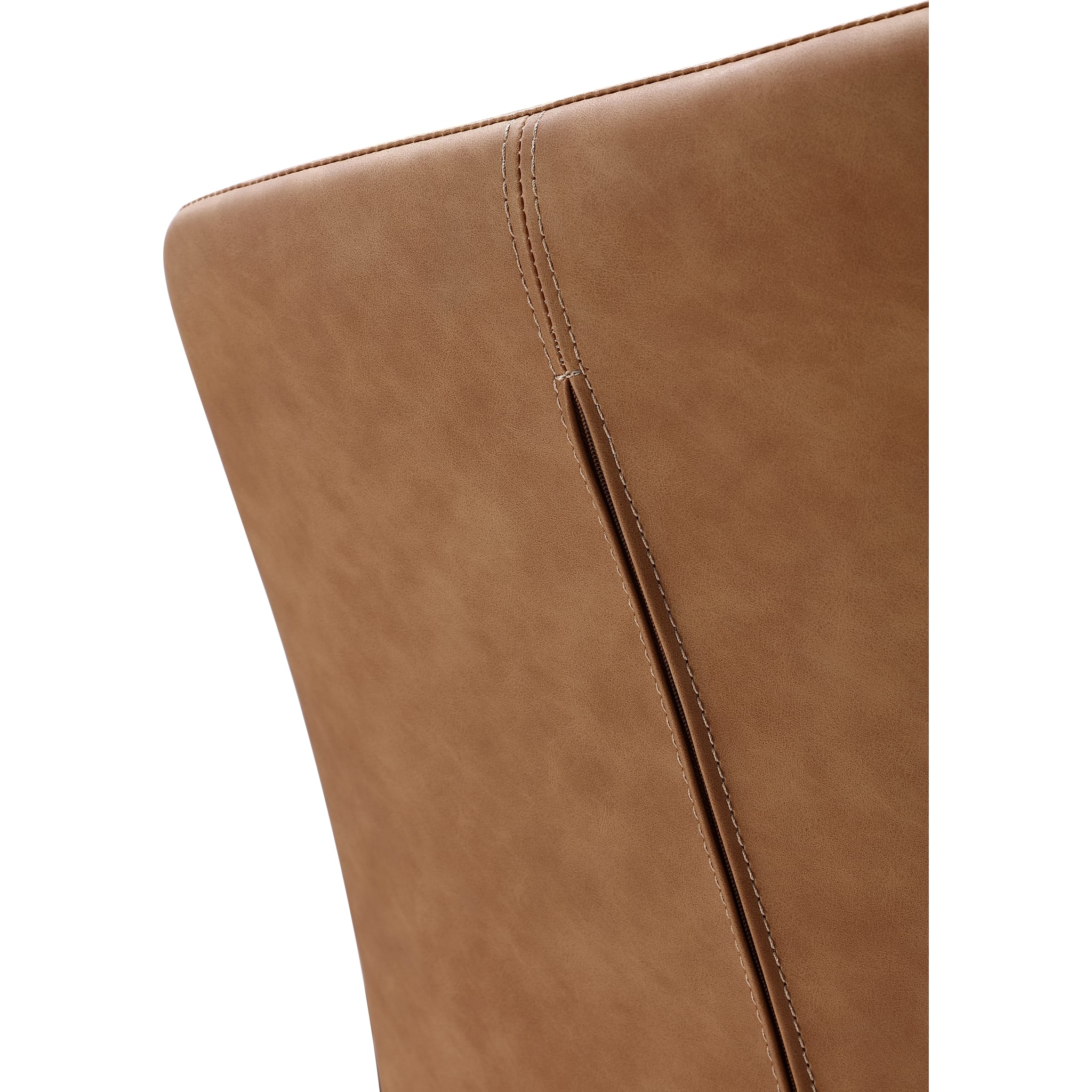 Nicoya Upholstered Dining Chair in Buckskin Synthetic Leather and Black