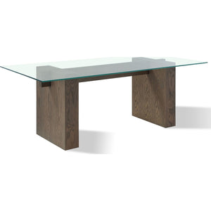 Oakland Glass Table in Brunette