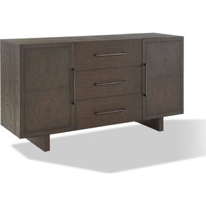 Oakland Three-Drawer Sideboard in Brunette