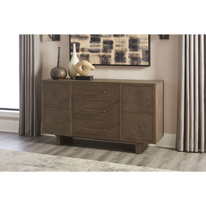 Oakland Three-Drawer Sideboard in Brunette