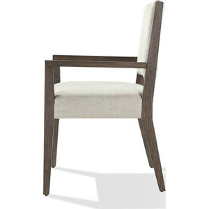 Oakland Upholstered Arm Chair in Brunette