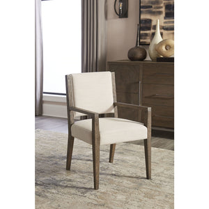 Oakland Upholstered Arm Chair in Brunette