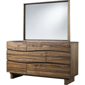 Ocean Six Drawer Solid Wood Dresser in Natural Sengon (2024)