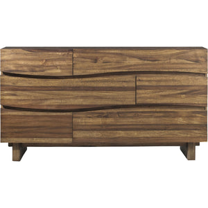 Ocean Six Drawer Solid Wood Dresser in Natural Sengon (2024)