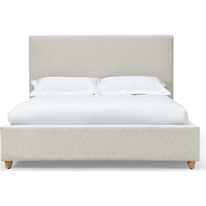 Olivia Upholstered Platform Bed in Ivory