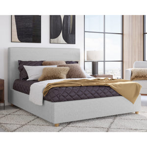 Olivia Upholstered Platform Bed in Linen (2026)
