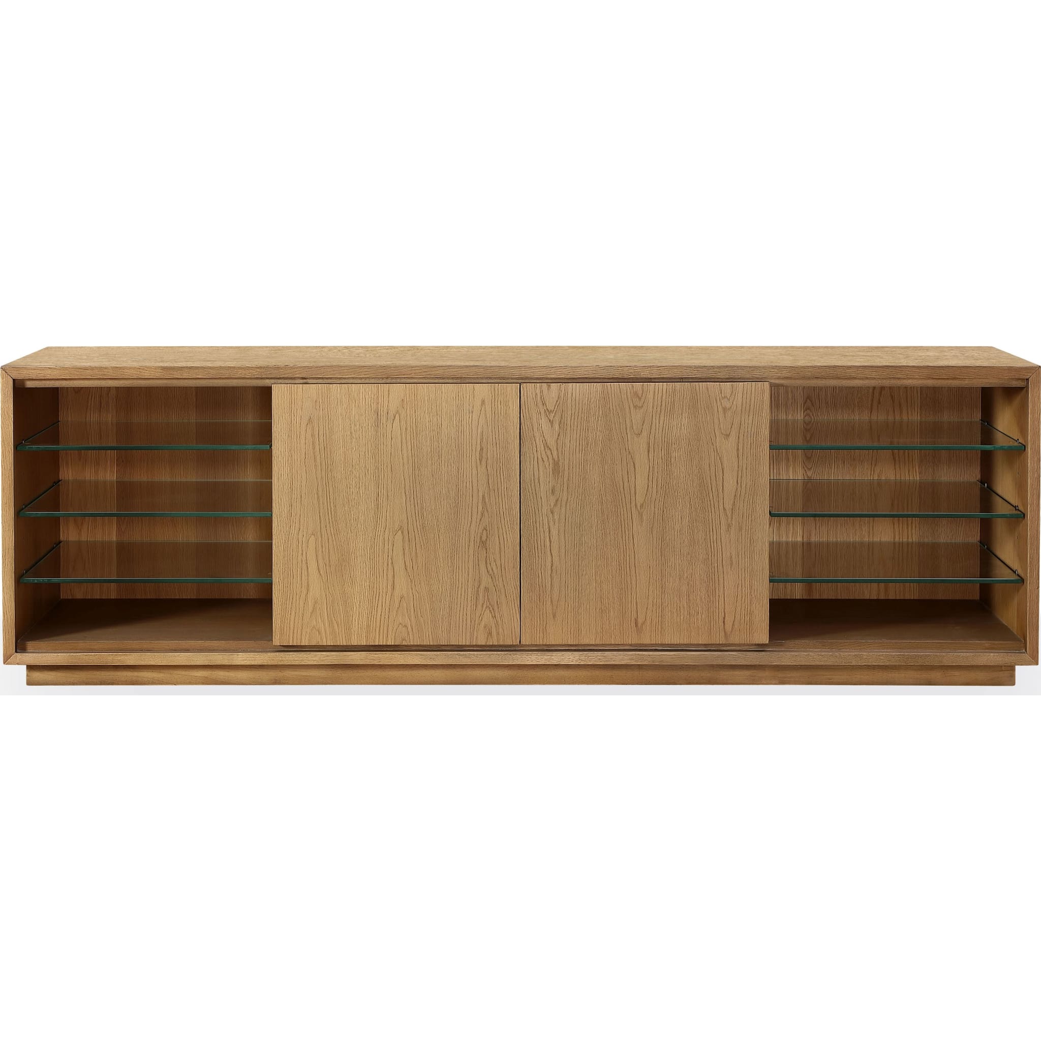One Coastal Modern 84 inch TV Console in Bisque