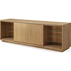One Coastal Modern 84 inch TV Console in Bisque