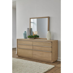 One Coastal Modern Dresser Mirror in Bisque