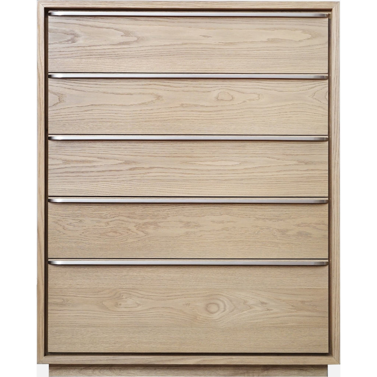One Coastal Modern Five Drawer Chest in Bisque