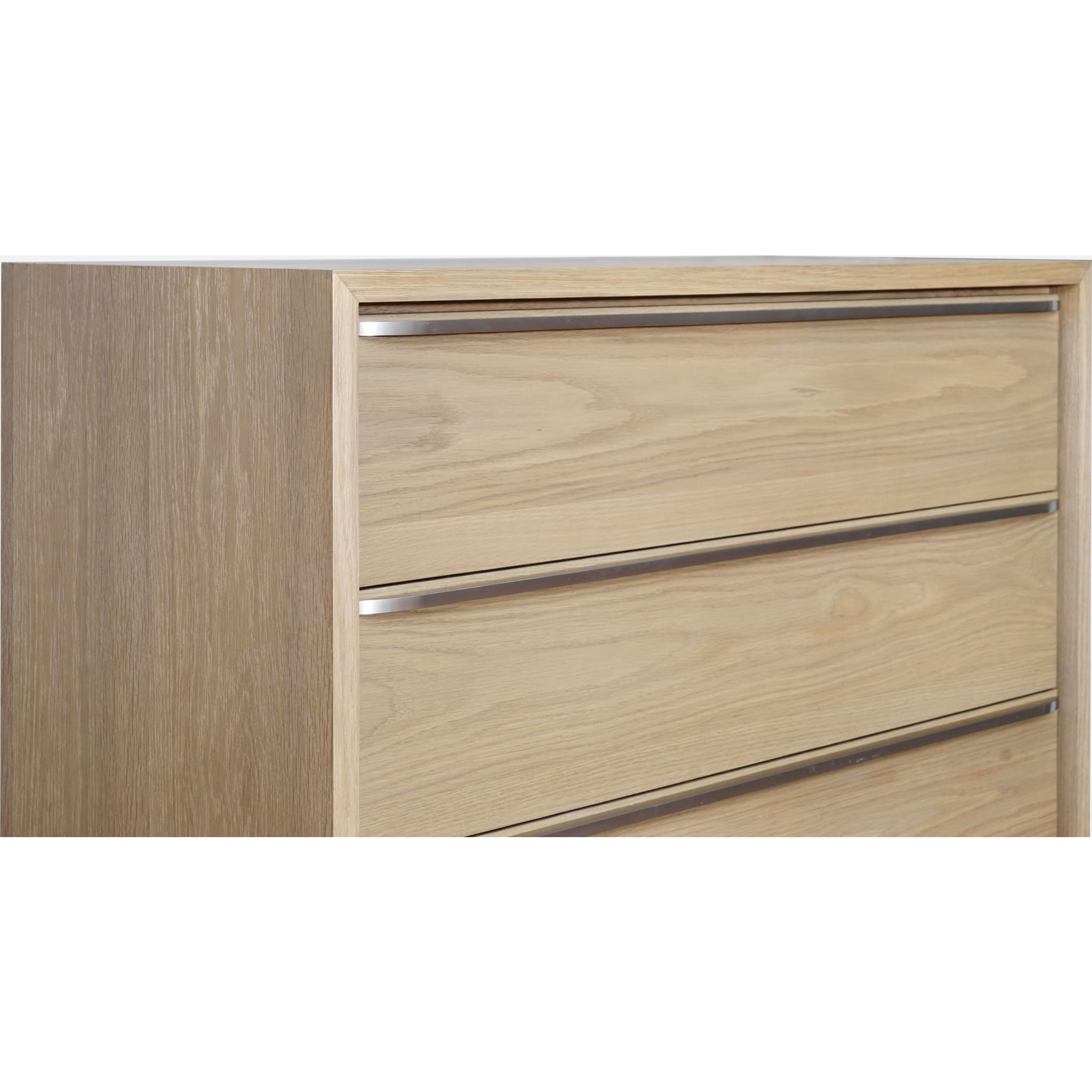 One Coastal Modern Five Drawer Chest in Bisque