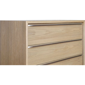 One Coastal Modern Five Drawer Chest in Bisque