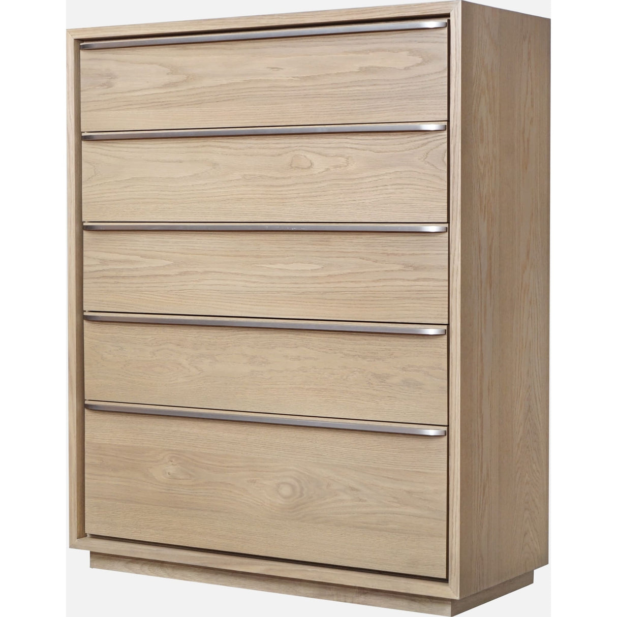 One Coastal Modern Five Drawer Chest in Bisque