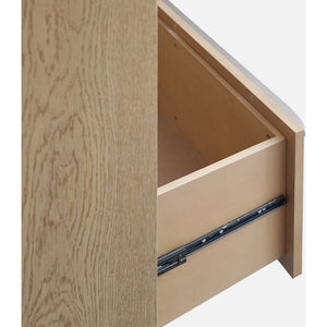 One Coastal Modern Five Drawer Chest in Bisque