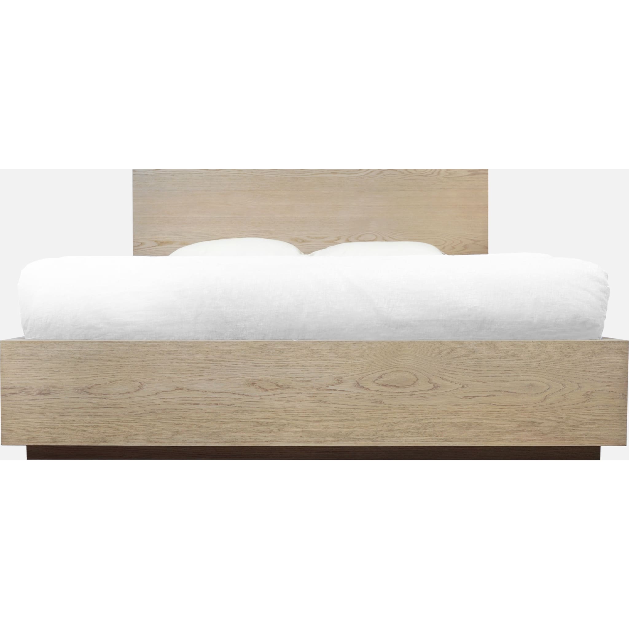 One Coastal Modern Platform Bed in Bisque