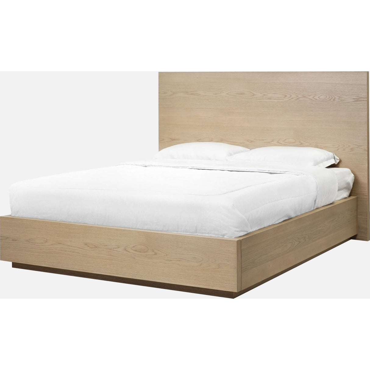 One Coastal Modern Platform Bed in Bisque