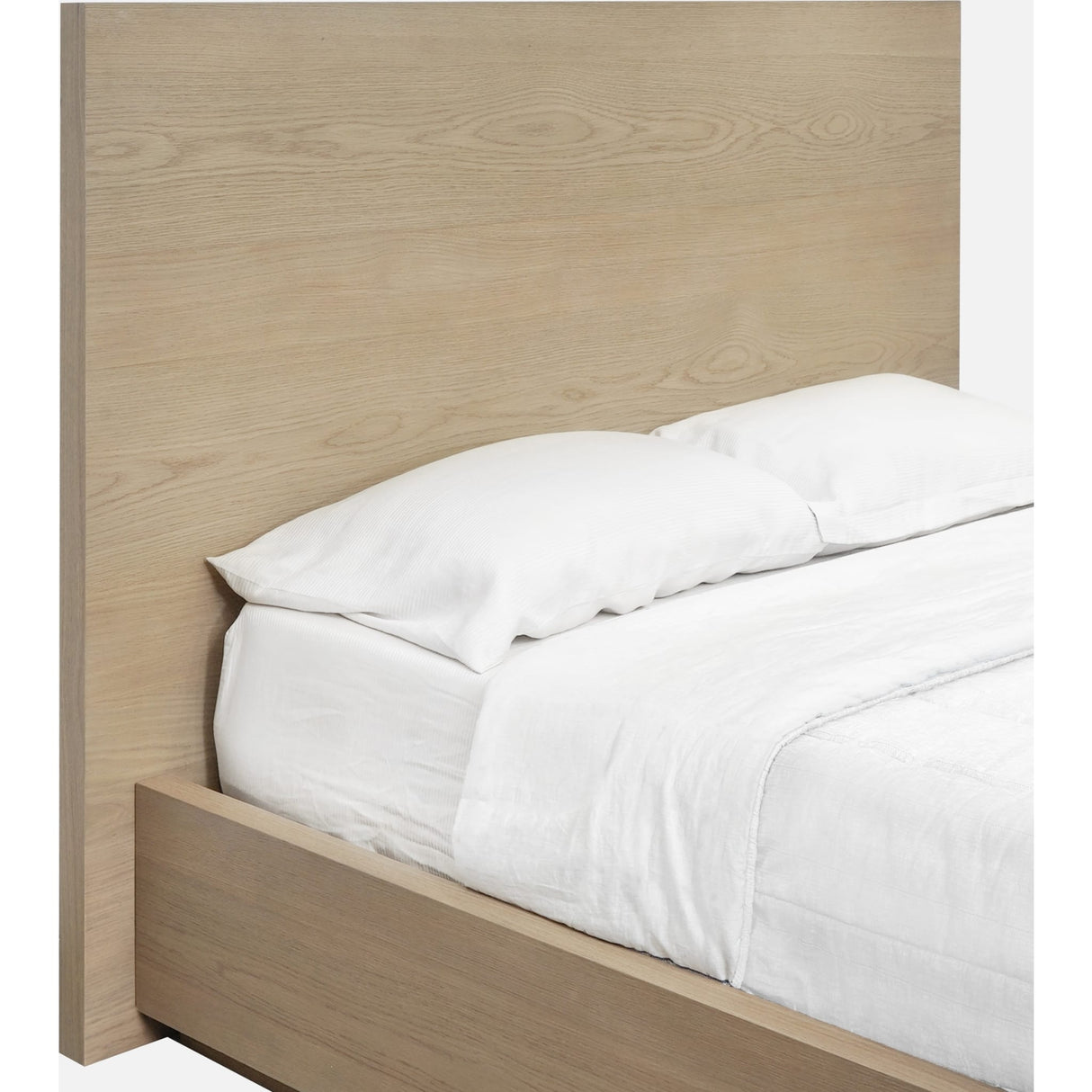 One Coastal Modern Platform Bed in Bisque