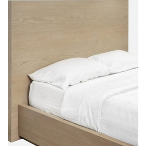 One Coastal Modern Platform Bed in Bisque