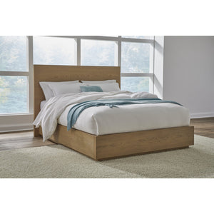 One Coastal Modern Platform Bed in Bisque