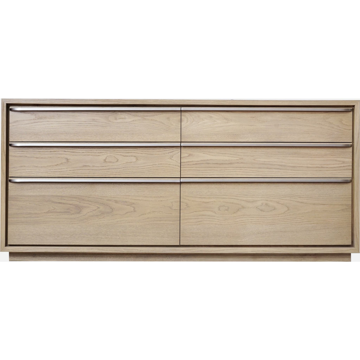 One Coastal Modern Six Drawer Dresser in Bisque
