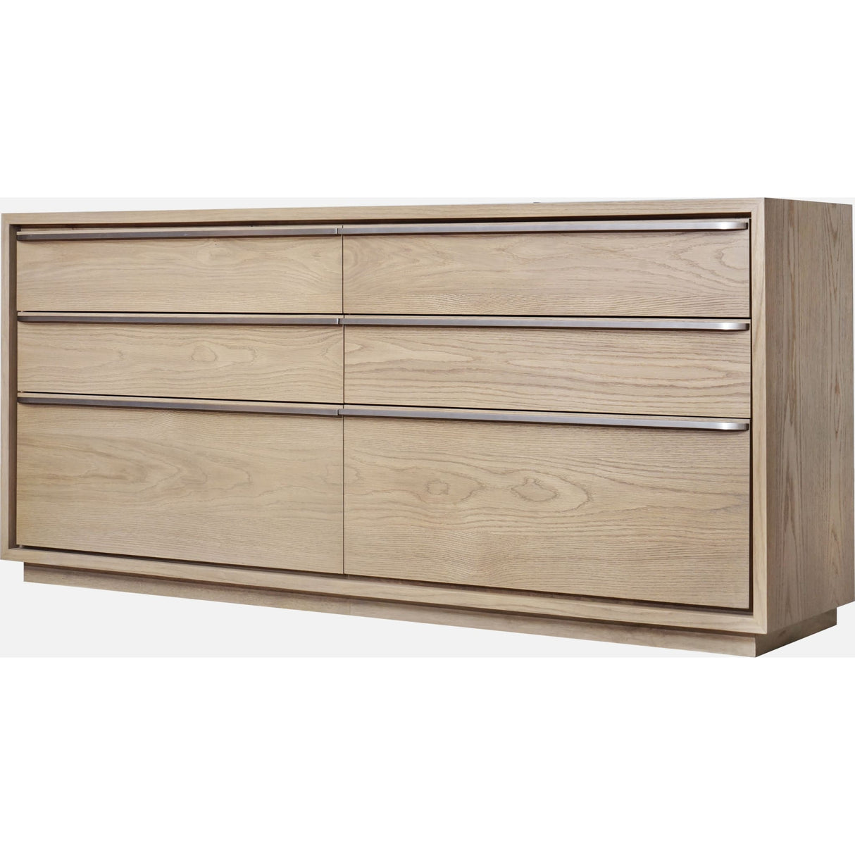 One Coastal Modern Six Drawer Dresser in Bisque
