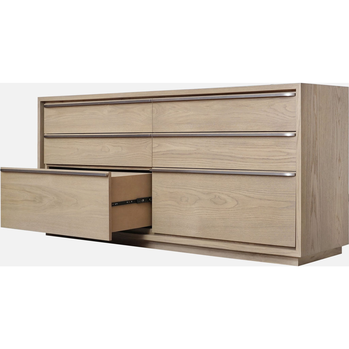 One Coastal Modern Six Drawer Dresser in Bisque