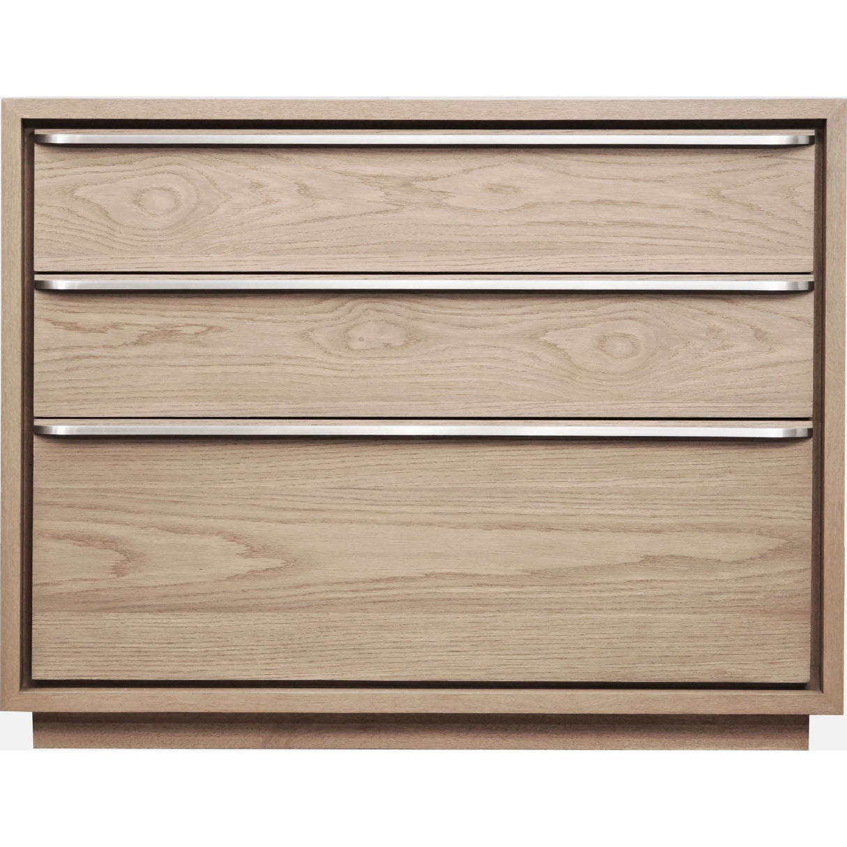 One Coastal Modern Three Drawer USB-charging Nightstand in Bisque