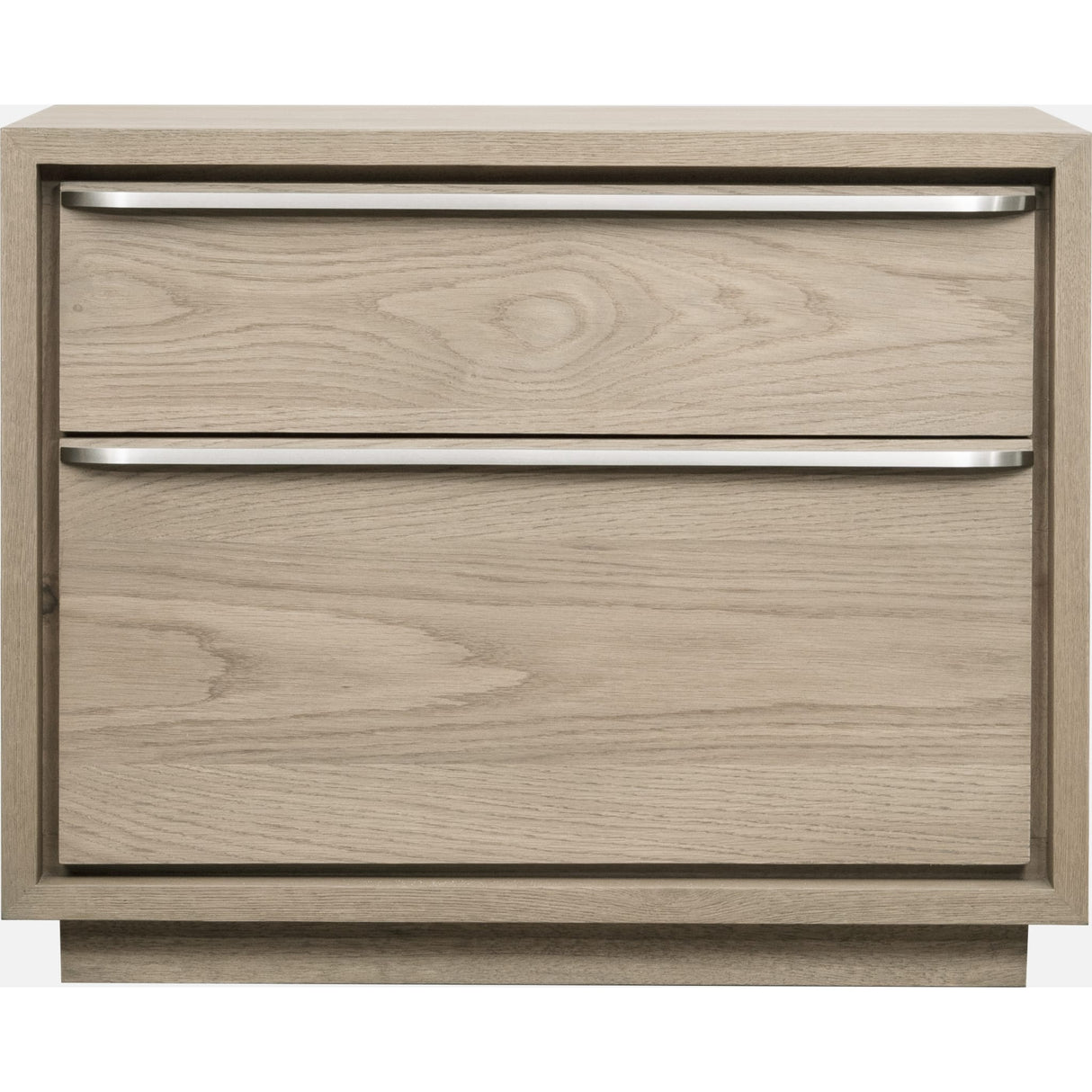 One Coastal Modern Two Drawer USB-Charging Nightstand in Bisque