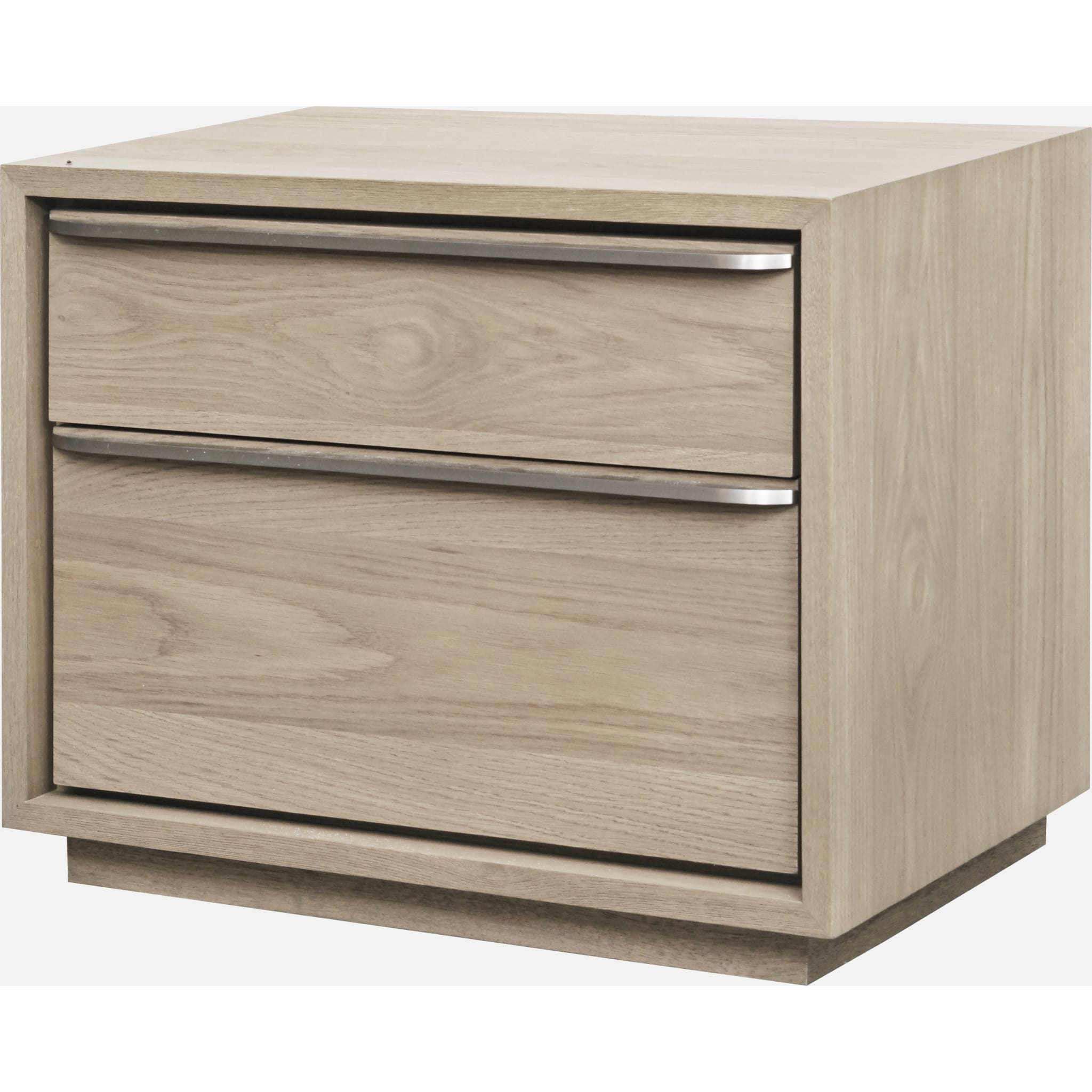 One Coastal Modern Two Drawer USB-Charging Nightstand in Bisque