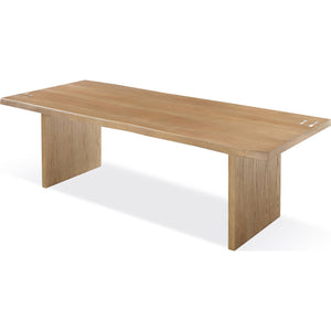 One Modern Coastal Live Edge Dining Table in White Oak