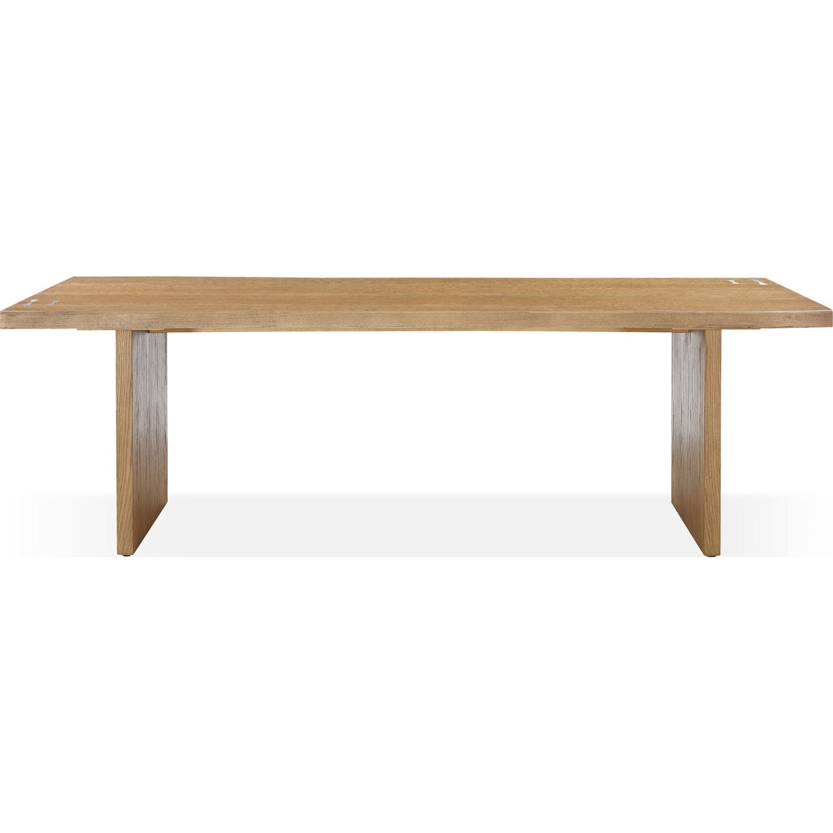 One Modern Coastal Live Edge Dining Table in White Oak