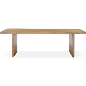 One Modern Coastal Live Edge Dining Table in White Oak