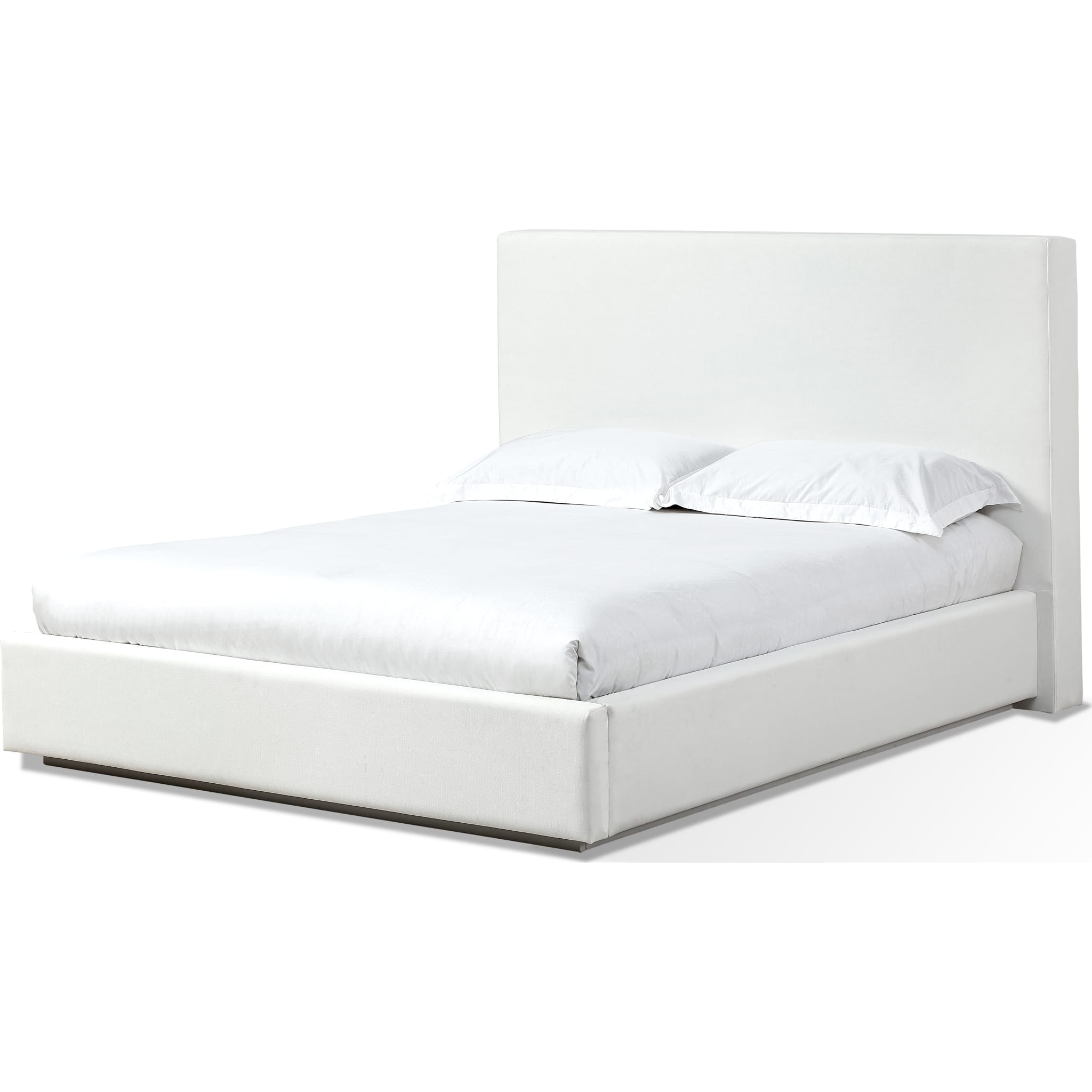 One Upholstered Footboard Storage Bed in Pearl