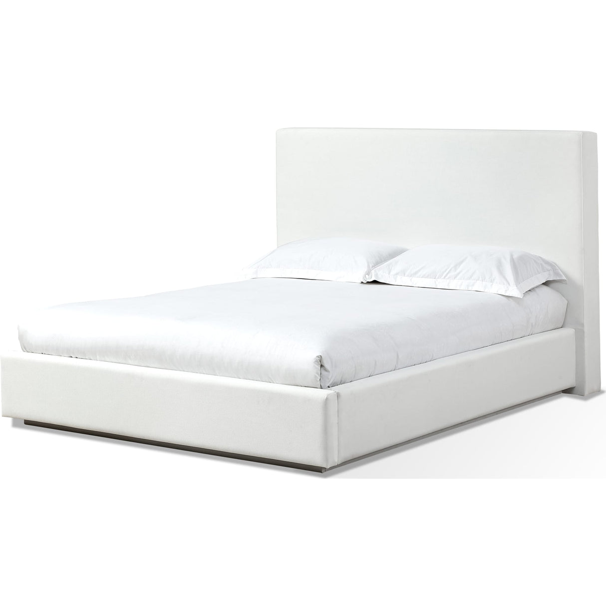 One Upholstered Footboard Storage Bed in Pearl