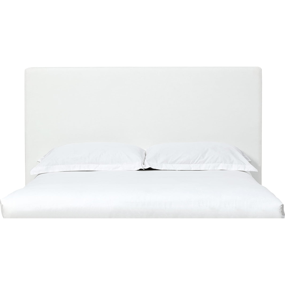 One Upholstered Modern Headboard in Pearl