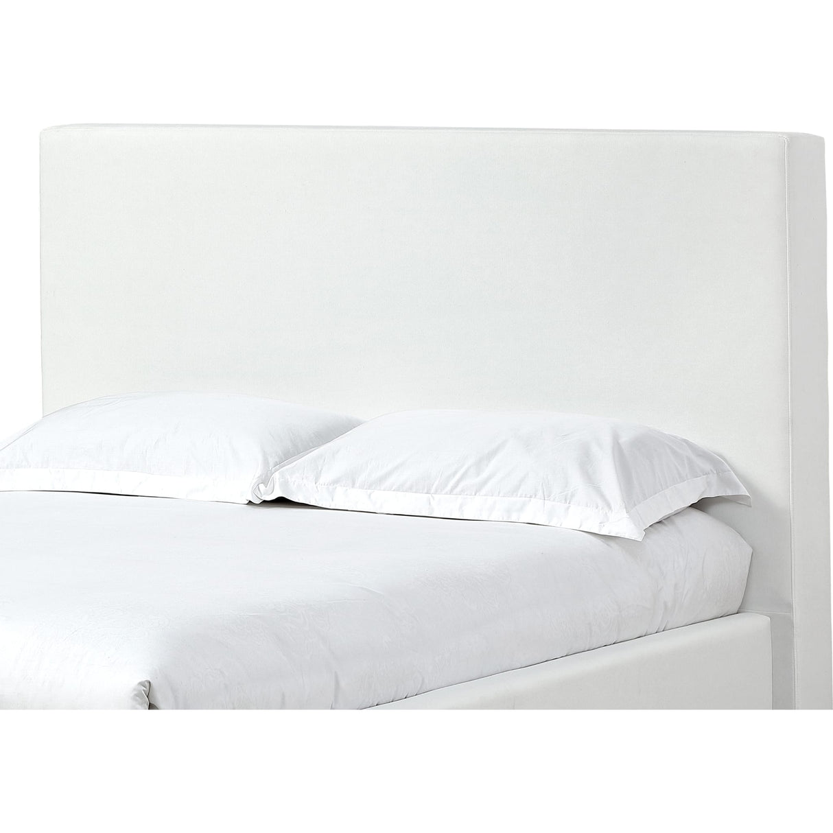 One Upholstered Modern Headboard in Pearl