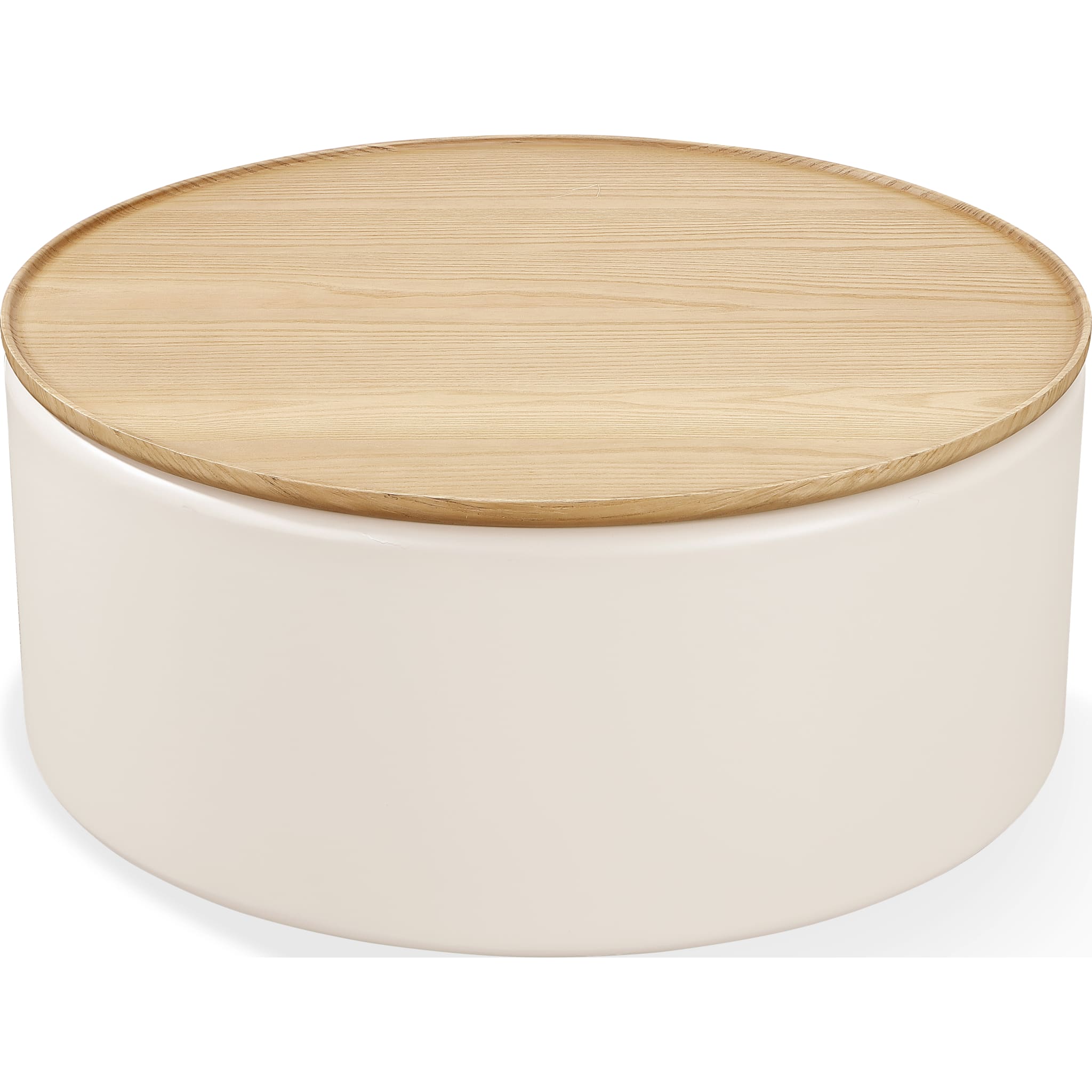 Oskar Lift Top Round Coffee Table in Barley